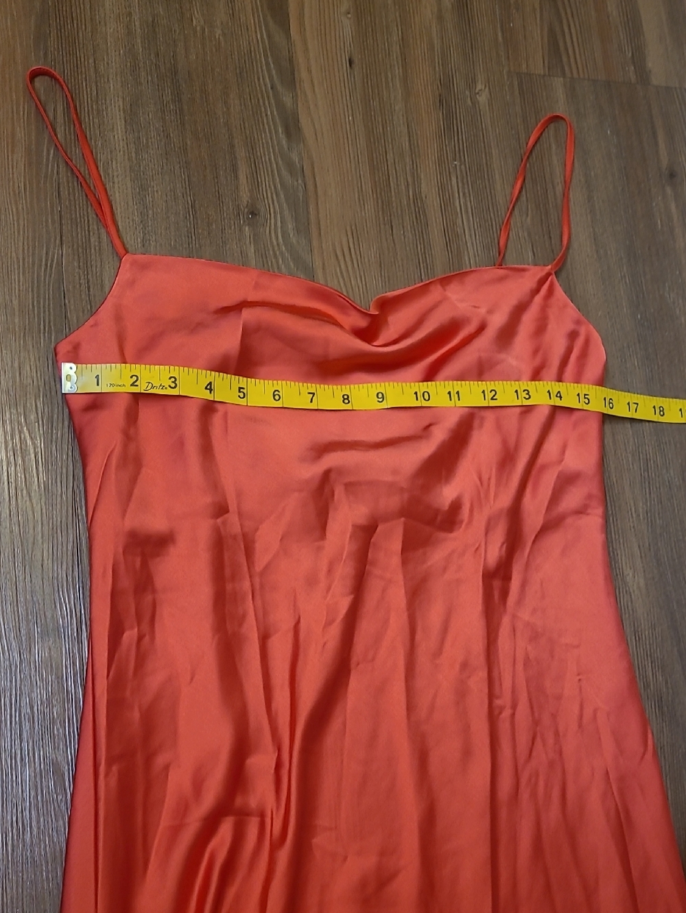 Old Navy Strapless Satin Slip Dress in Coral Orange for women new color red. - Picture 3 of 11